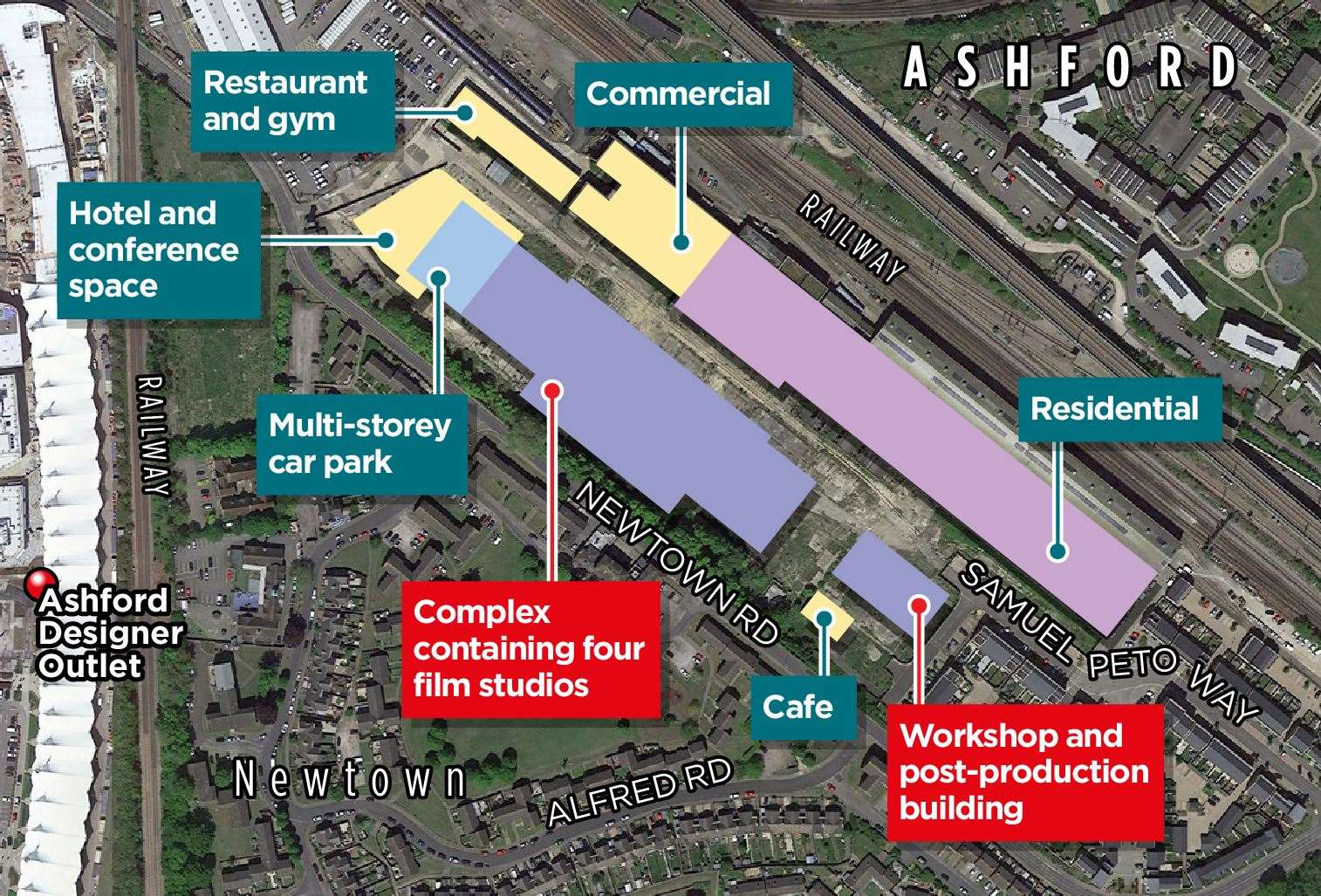 A map of how the Newtown site will look