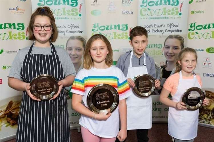 Alfred with other winners in the Young Chefs Contest