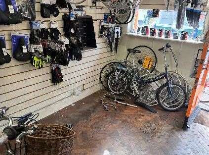 Five electric bikes were stolen from Cycle Fixit in Hythe High Street last month. Pictures: Adam Parsons