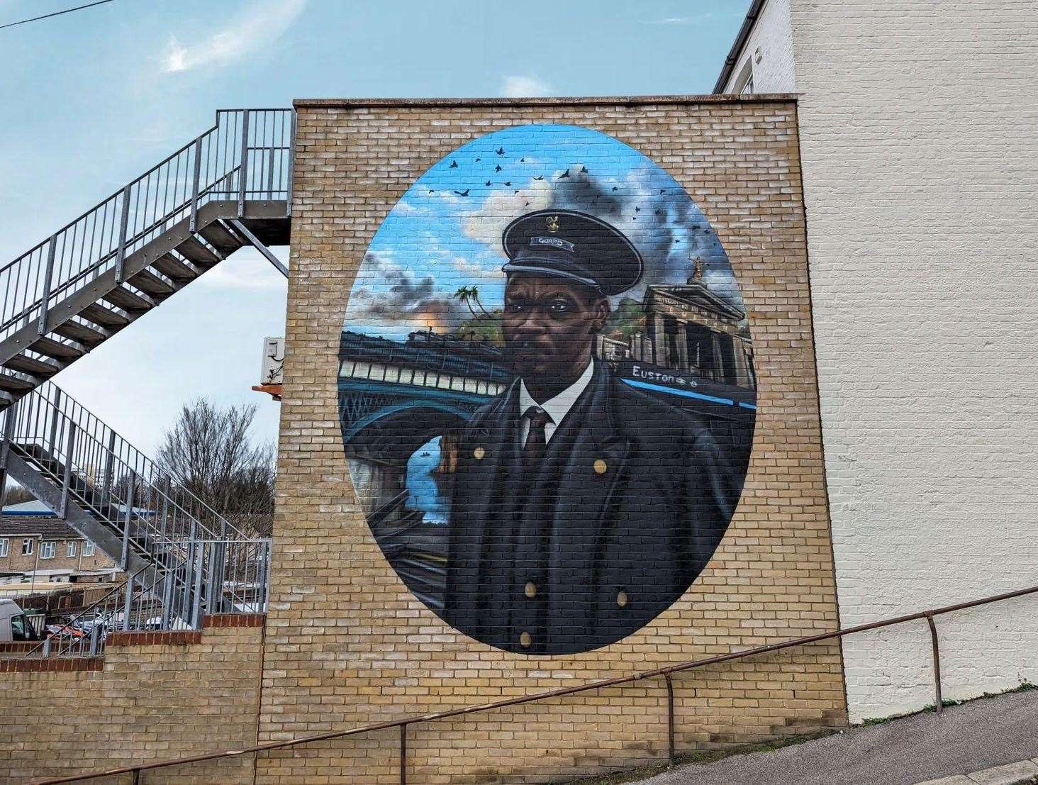 The mural of Asquith Xavier in Chatham. Picture courtesy of Arches Local