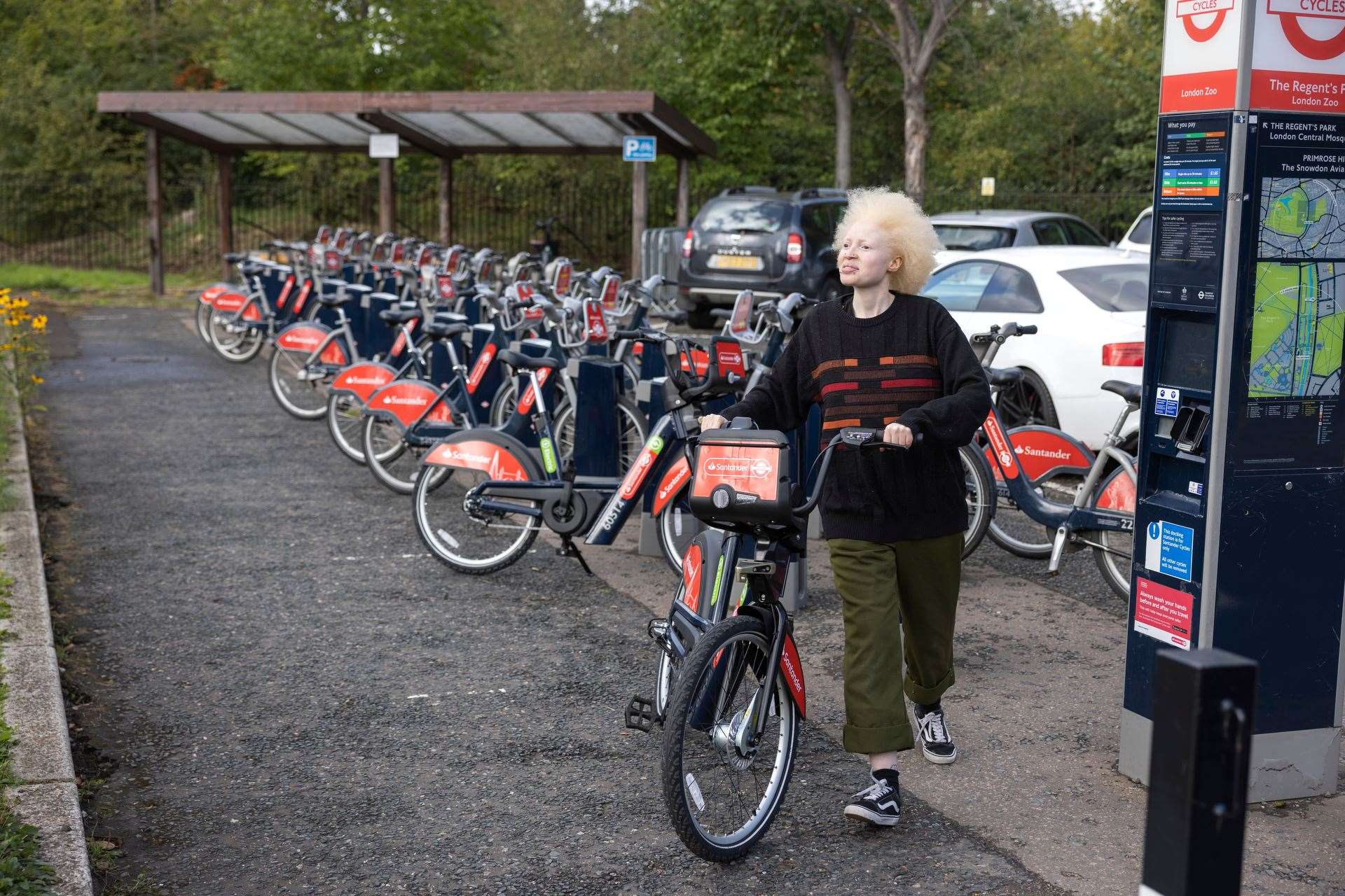 A person hiring one of the new bikes (TfL/PA)