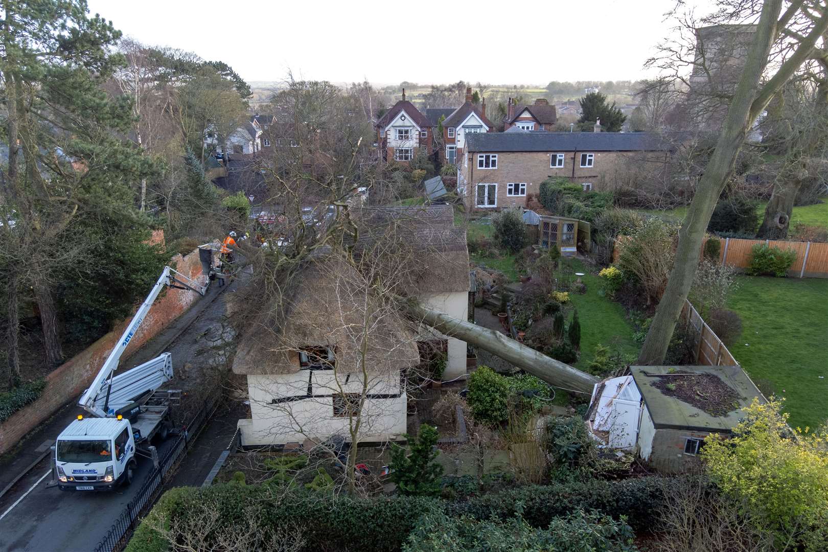 The storms caused havoc across the nation (Joe Giddens/PA)