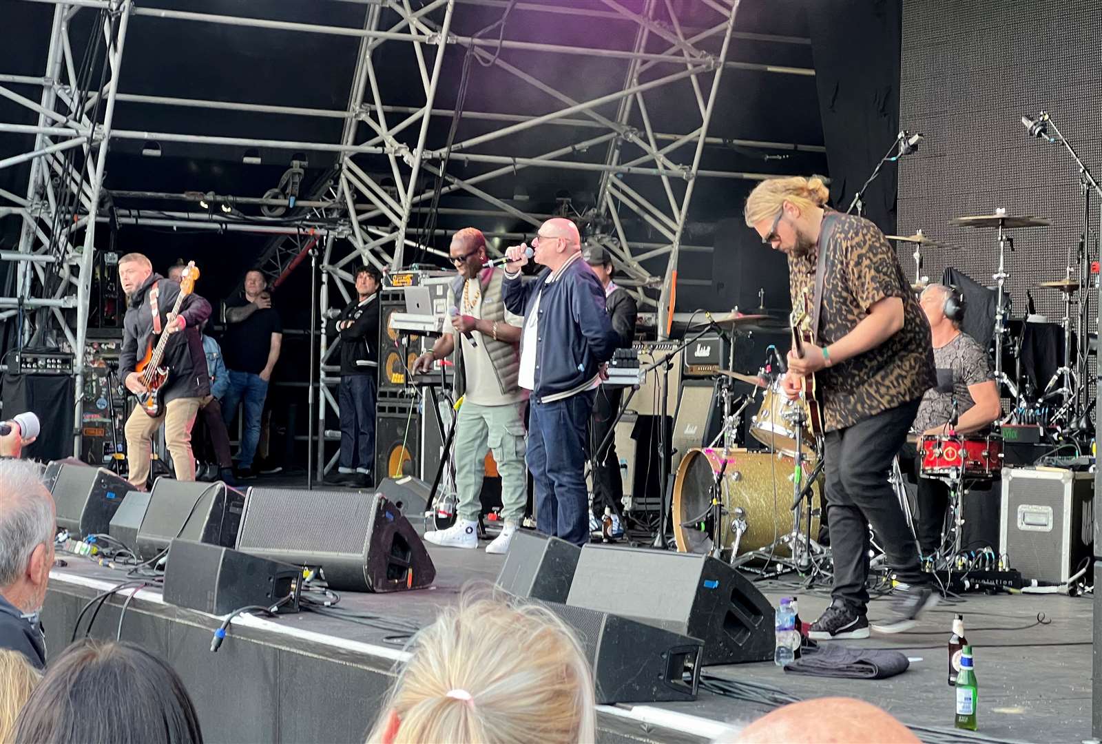 Shaun Ryder and Kermit fronting a vibrant Black Grape