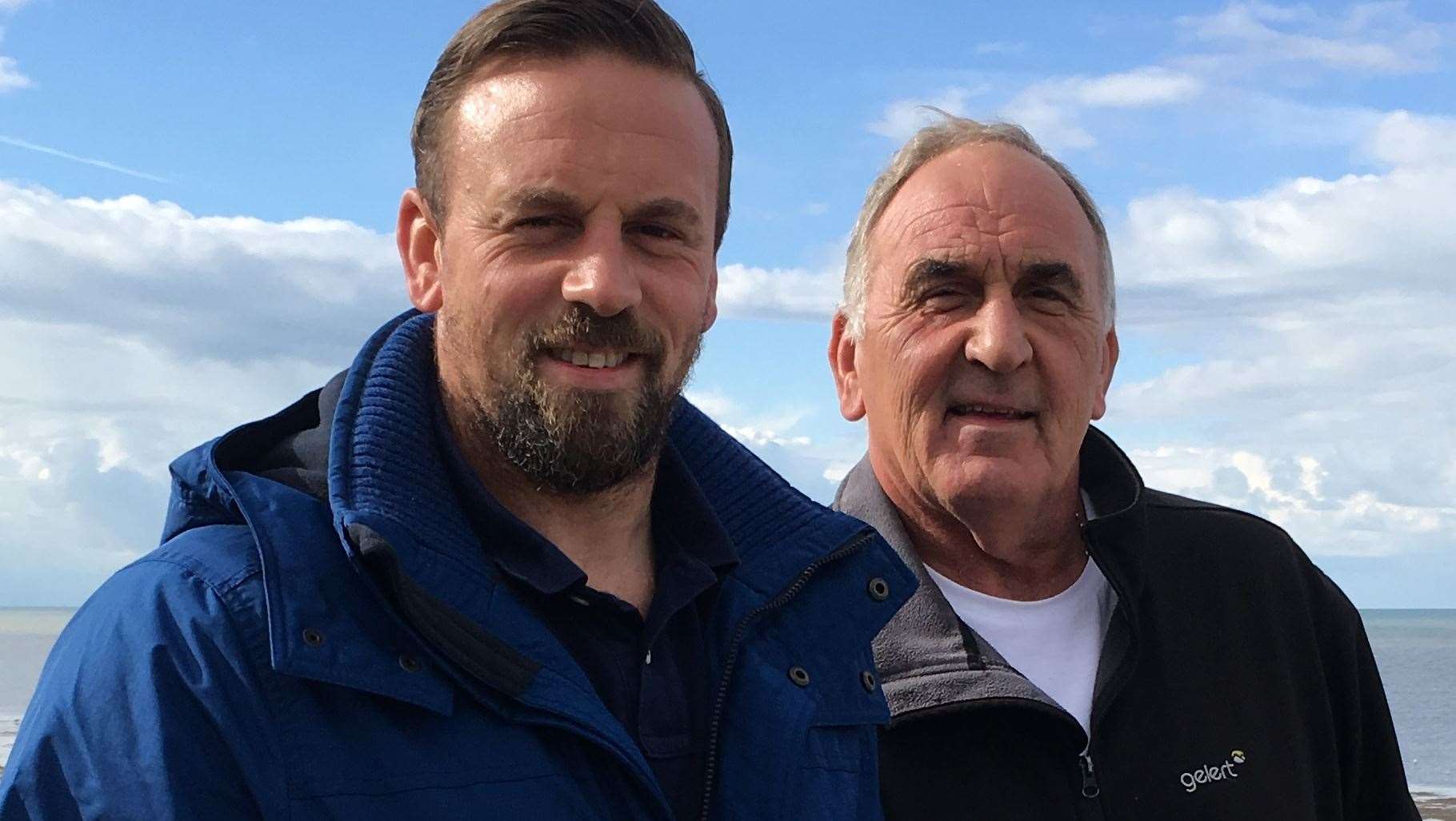 Scott and Dave Cloud on the seafront