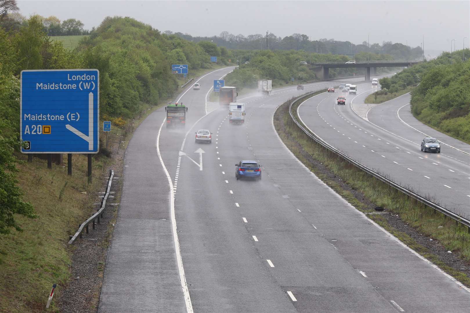 The M20 at Junction 8. Stock image
