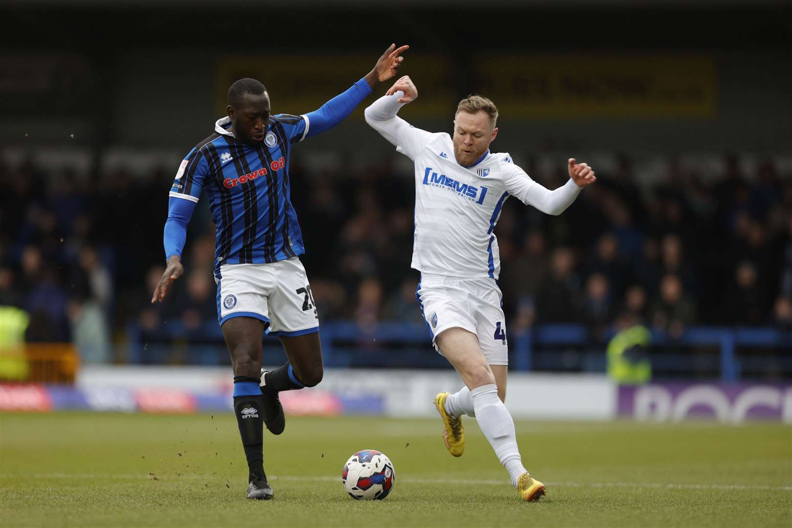 Aiden O'Brien up against Rochdale's Toumani Diagouraga on Saturday