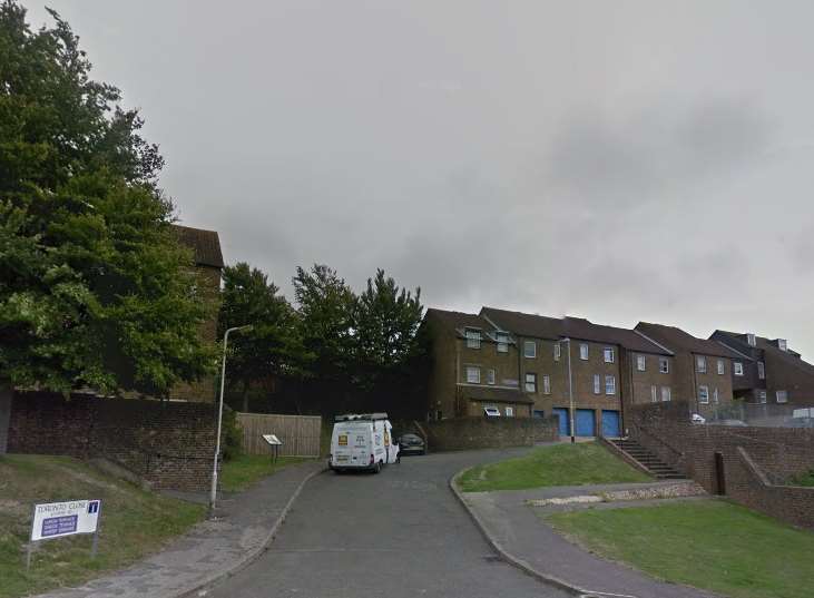 Toronto Close, Dover. Scene of last night's fire. Picture: Google Streetview