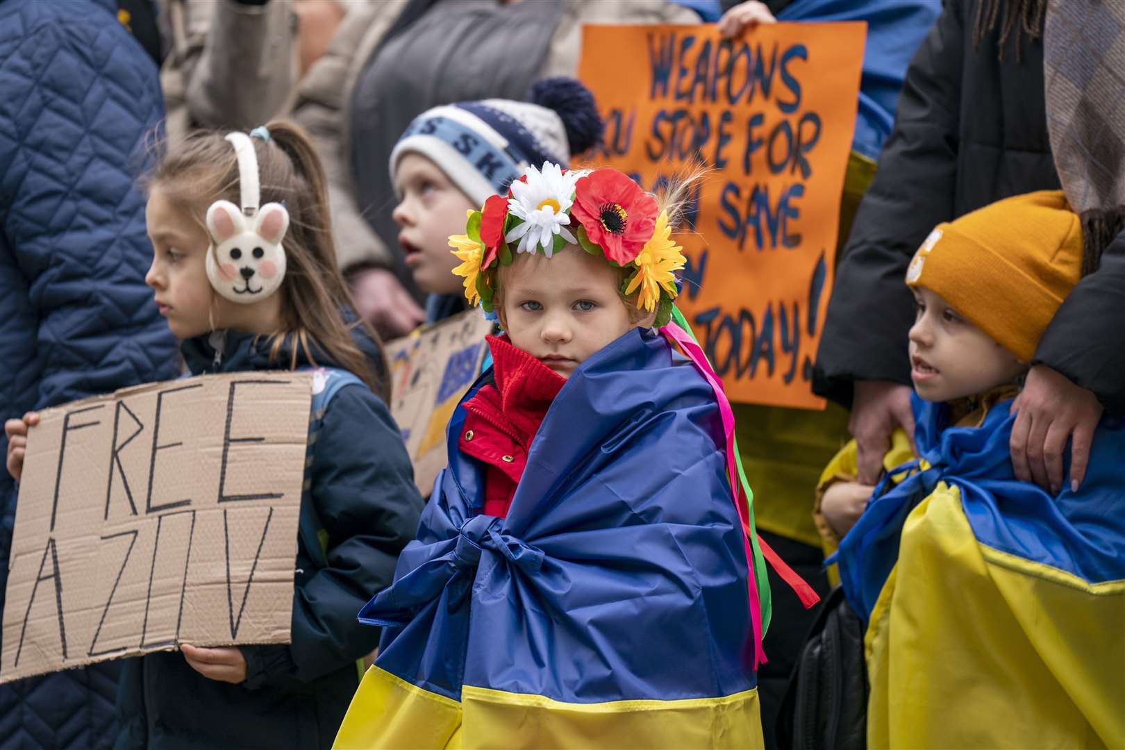 An event was held in Edinburgh to mark the two-year anniversary of the Russian invasion of Ukraine (Jane Barlow/PA)