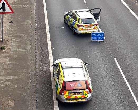 The London-bound carriageway of the New Thanet Way remains closed