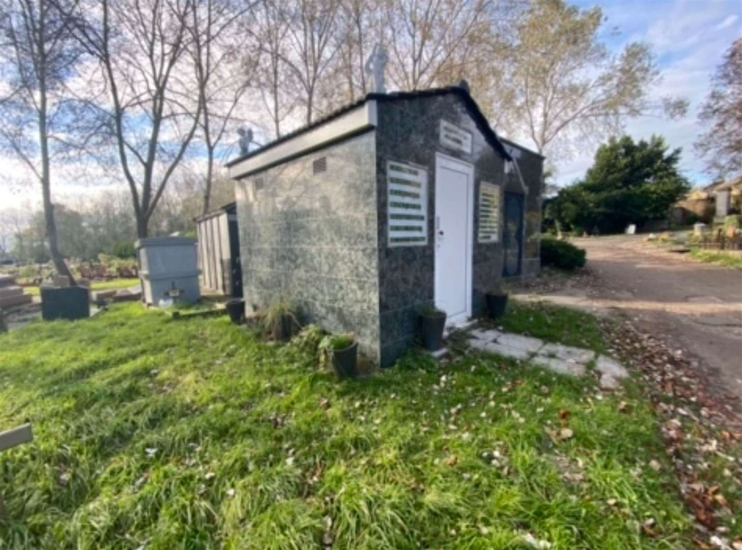 A mausoleum in Kensal Green, north-west London, where Daniel Khalife is said to have collected a drop (Metropolitan Police/PA)