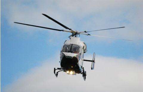 An air ambulance landed nearby the incident at Hawkinge Community Centre