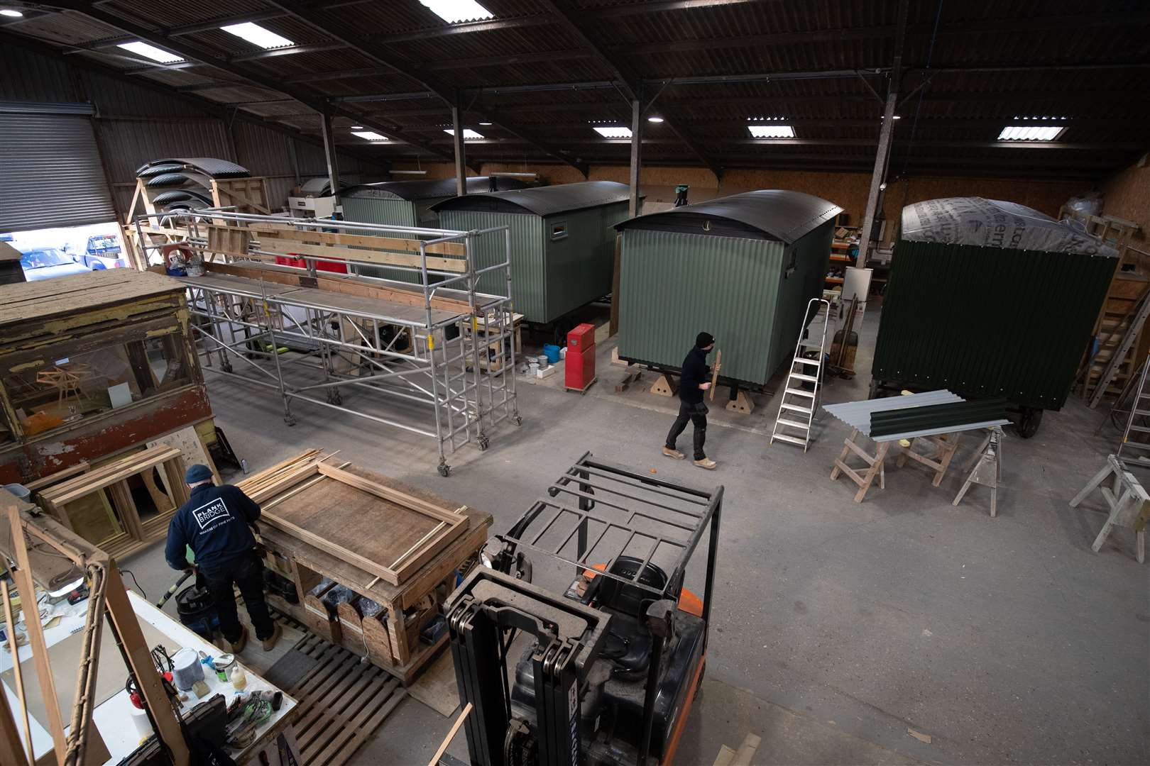 The large workshop allows for social distancing (Andrew Matthews/PA)