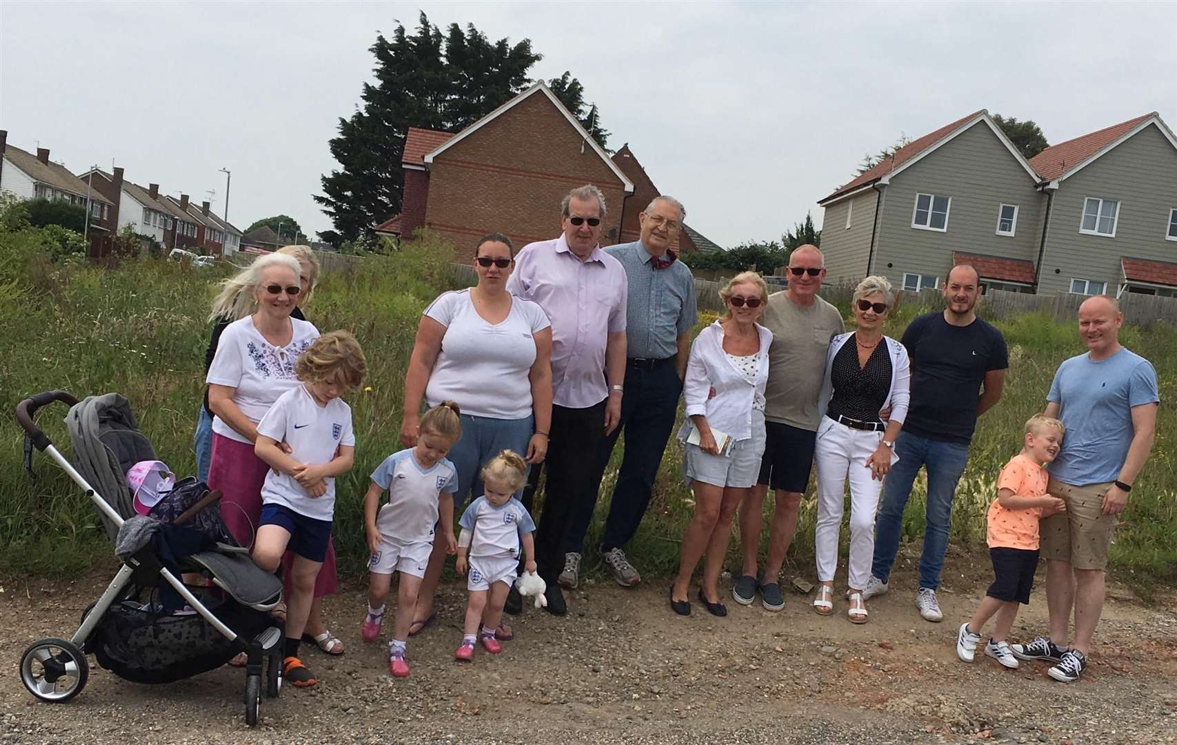 Members of the Warden Bay Residents Association on land they want as a community garden instead of a ball park. (12945640)