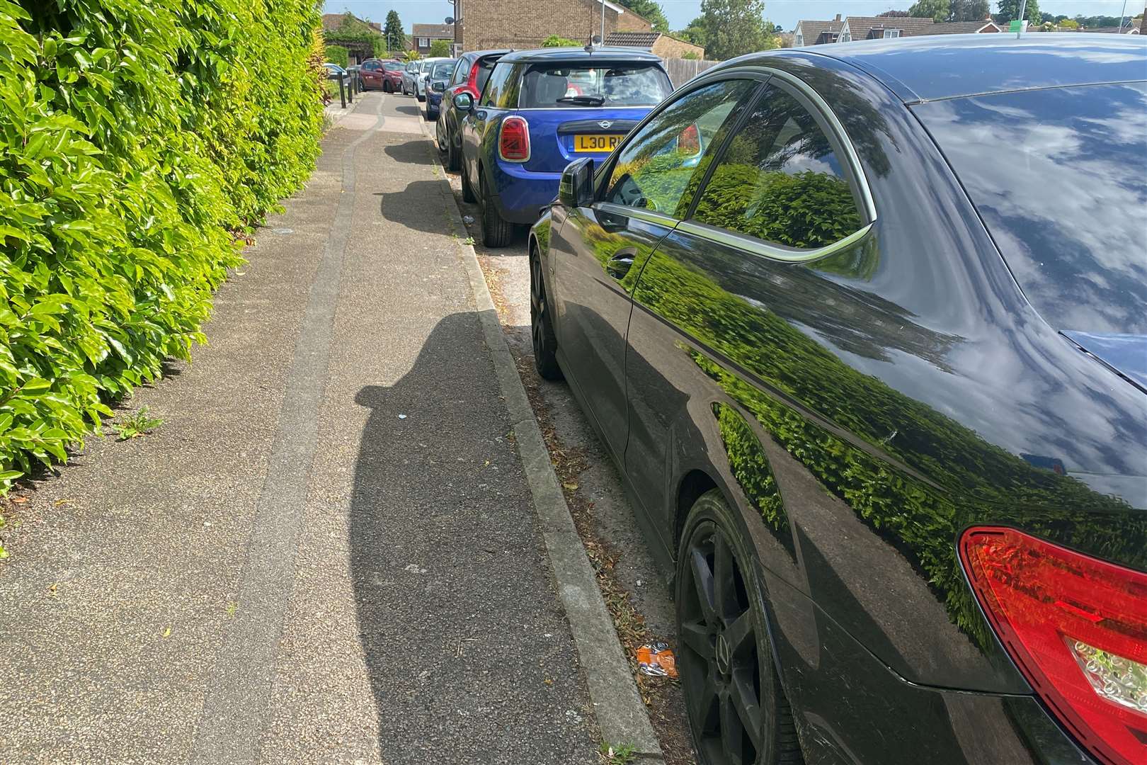 Cars parked in Odiham Drive