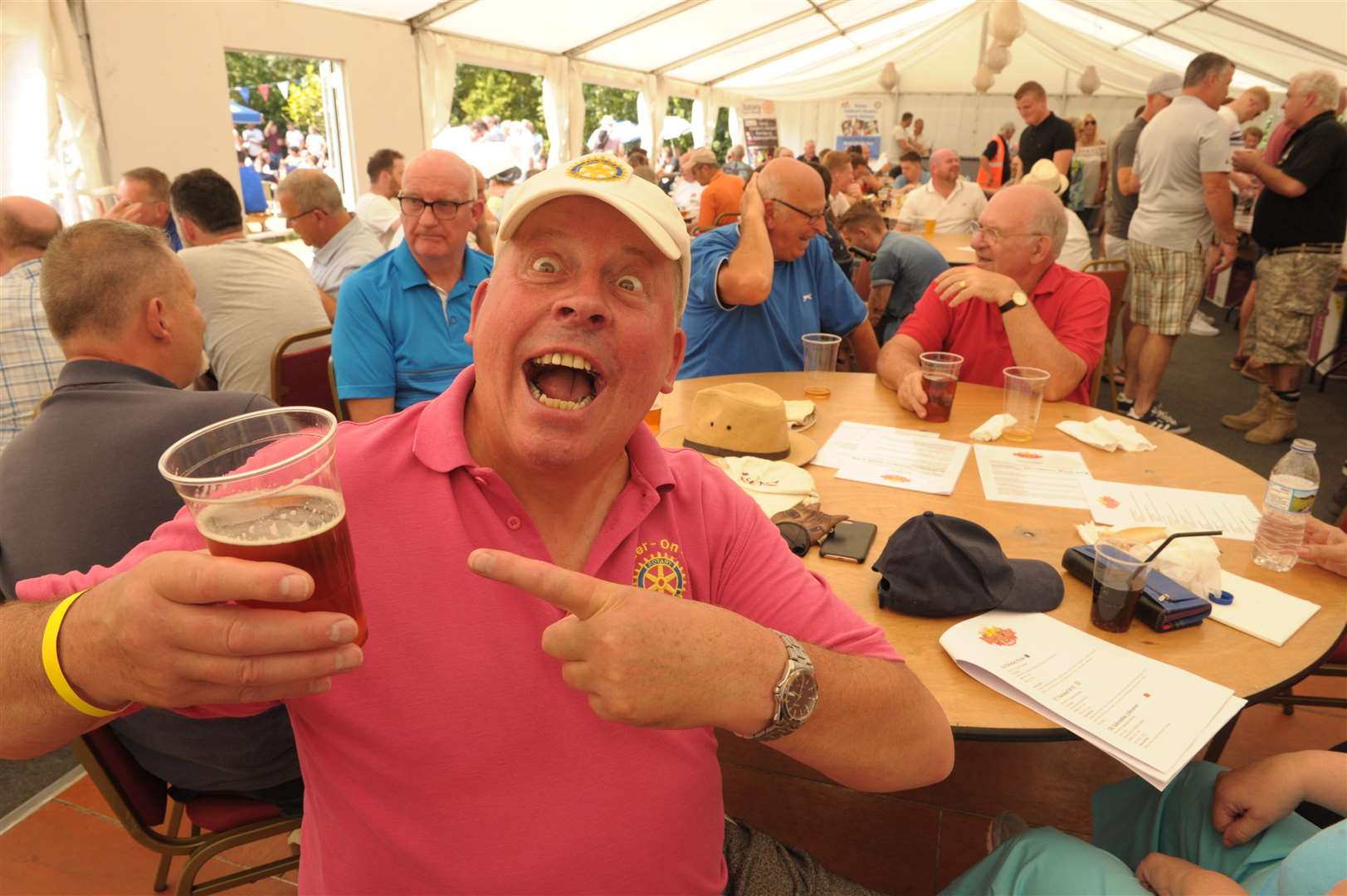 Mad Mike Young enjoys a pint Picture: Steve Crispe (3191265)