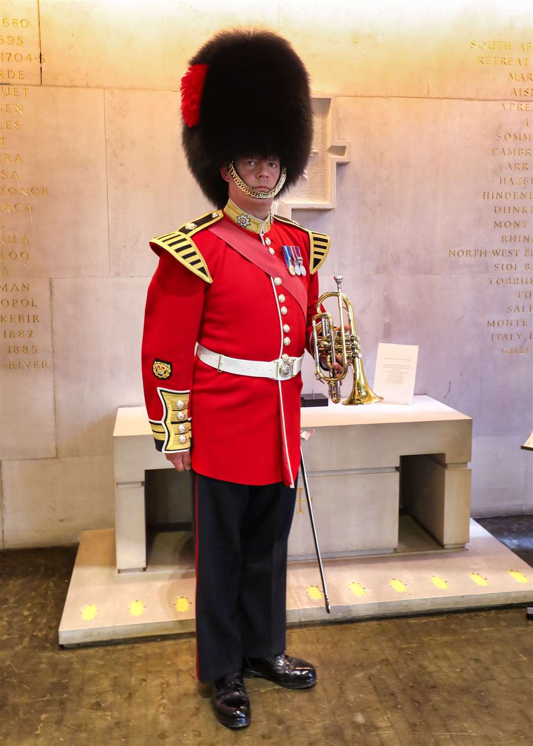 Band Sergeant Major Phil Dickson at Wellington Barracks (Corporal Jake Ellwood/MoD)