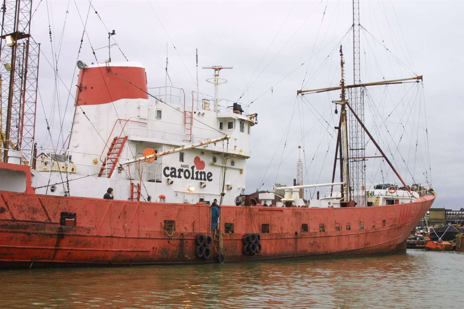 Radio Caroline's next ship the Ross Revenge - pictured at Chatham