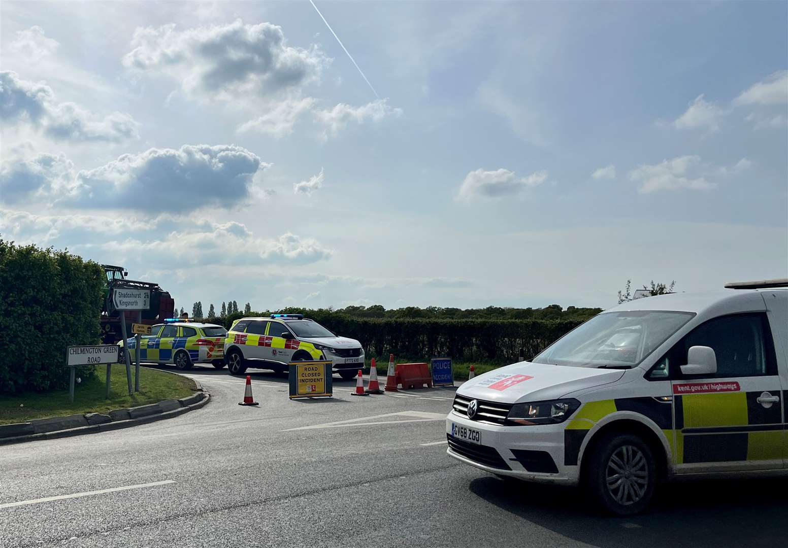 Police called to A28 Ashford Road in Great Chart near Ashford following ...