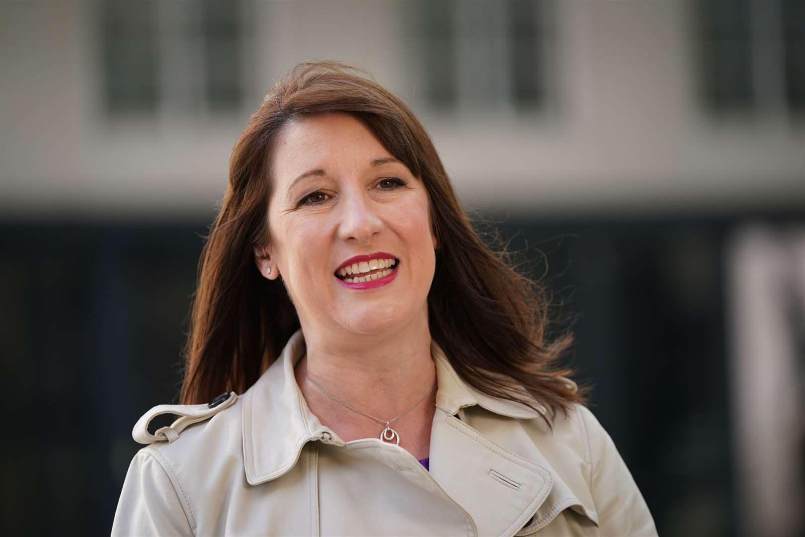 Shadow chancellor Rachel Reeves speaks to the media as she arrives at BBC Broadcasting House in London (Yui Mok/PA)