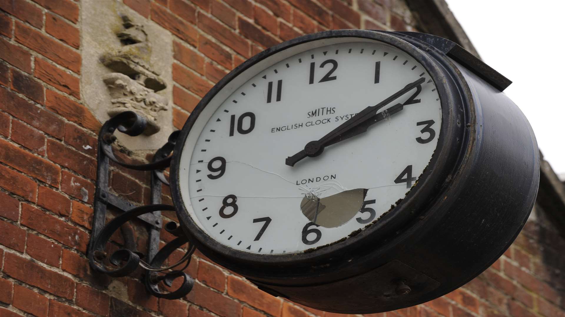 Vandals damaged the dial in the memorial clock