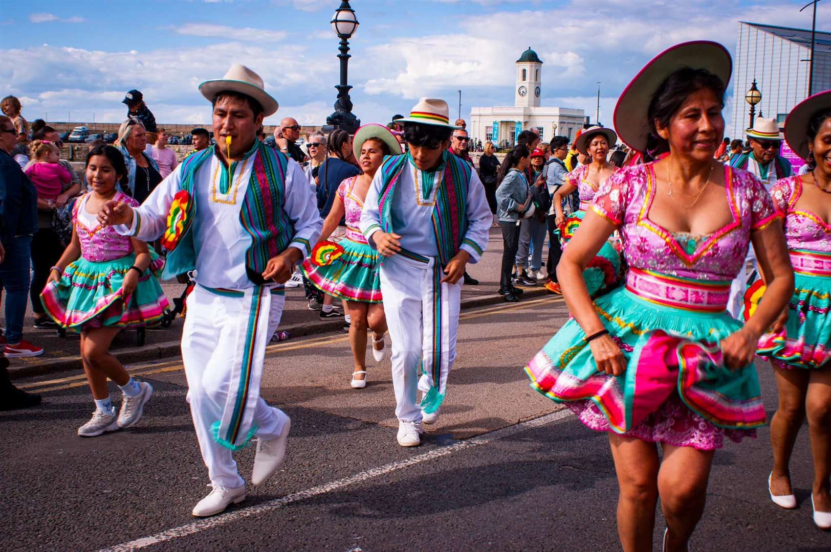 Margate Carnival 2023: Samba dancers were part of the procession. Picture: Louis Mclaren
