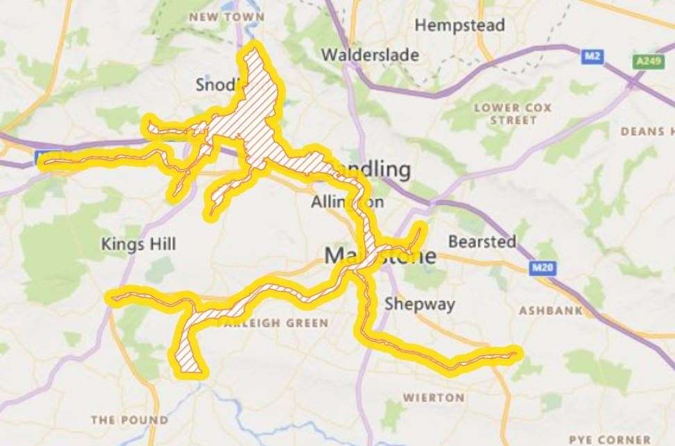 The flood alert for the Lower River Medway. Picture: Environment Agency