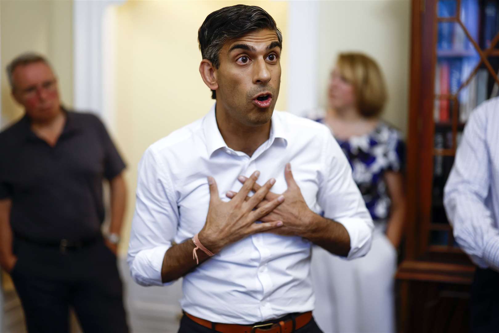 Rishi Sunak has argued inflation must be brought under control before the tax burden is lowered (Jeff J Mitchell/PA)