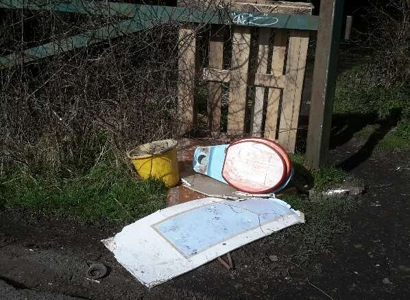 The fly-tipped waste