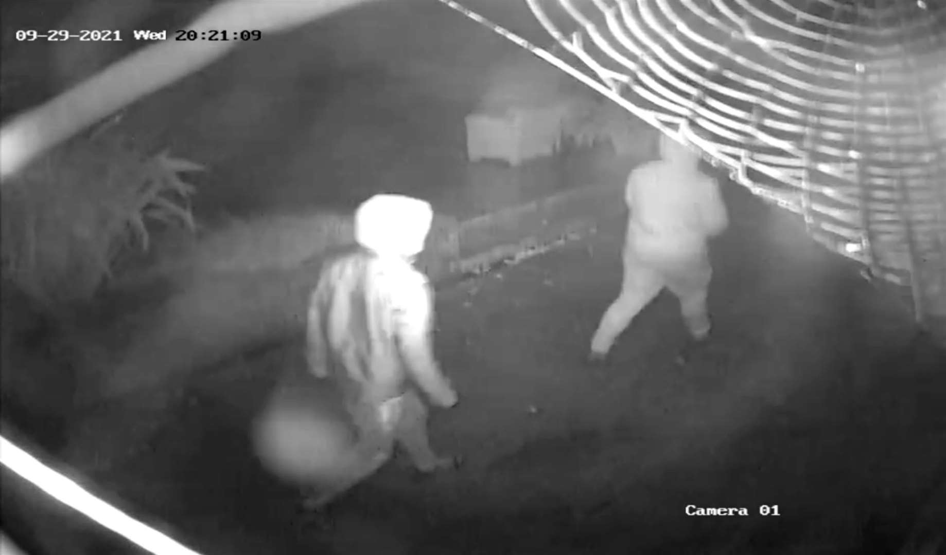 A CCTV image showing two suspects on Mr Cavendish’s property (CPS/PA)