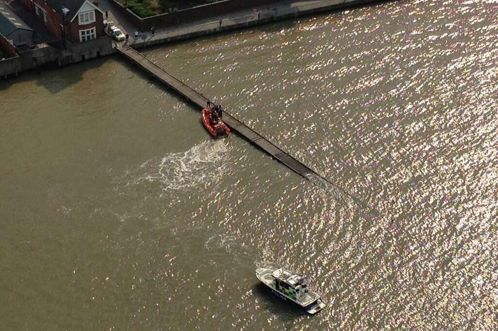 The scene yesterday. Picture @MPSinthesky