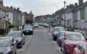 The seller was reportedly threatened with a knife in Trafalgar Street, Gillingham. Picture: Google Street View