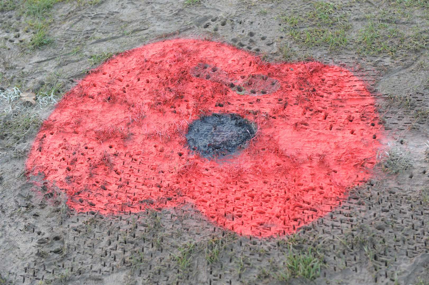 Chatham Town FC, Maidstone Road, Chatham..Wreath laying ceremony with Vince Maple and linesman, Chris Spalding.