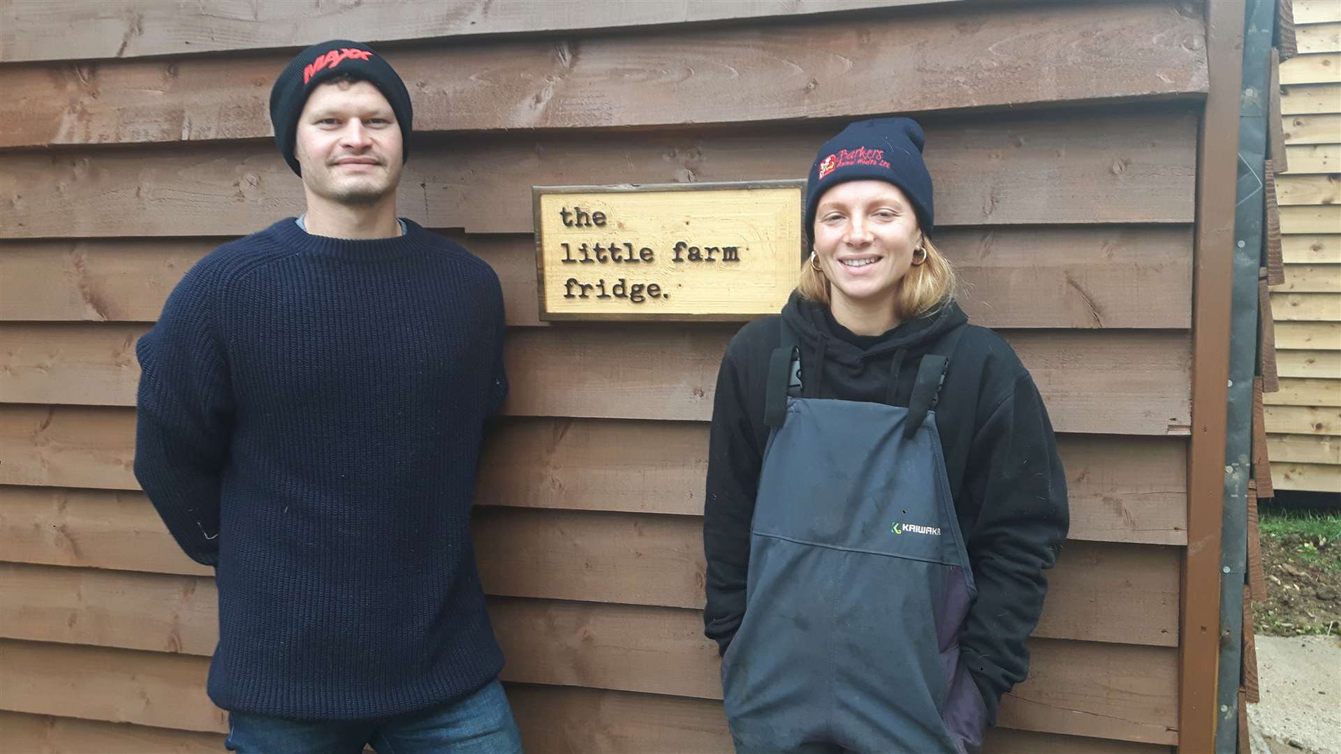 Chris Woodhead and Zoe Colville outside their new farm shop