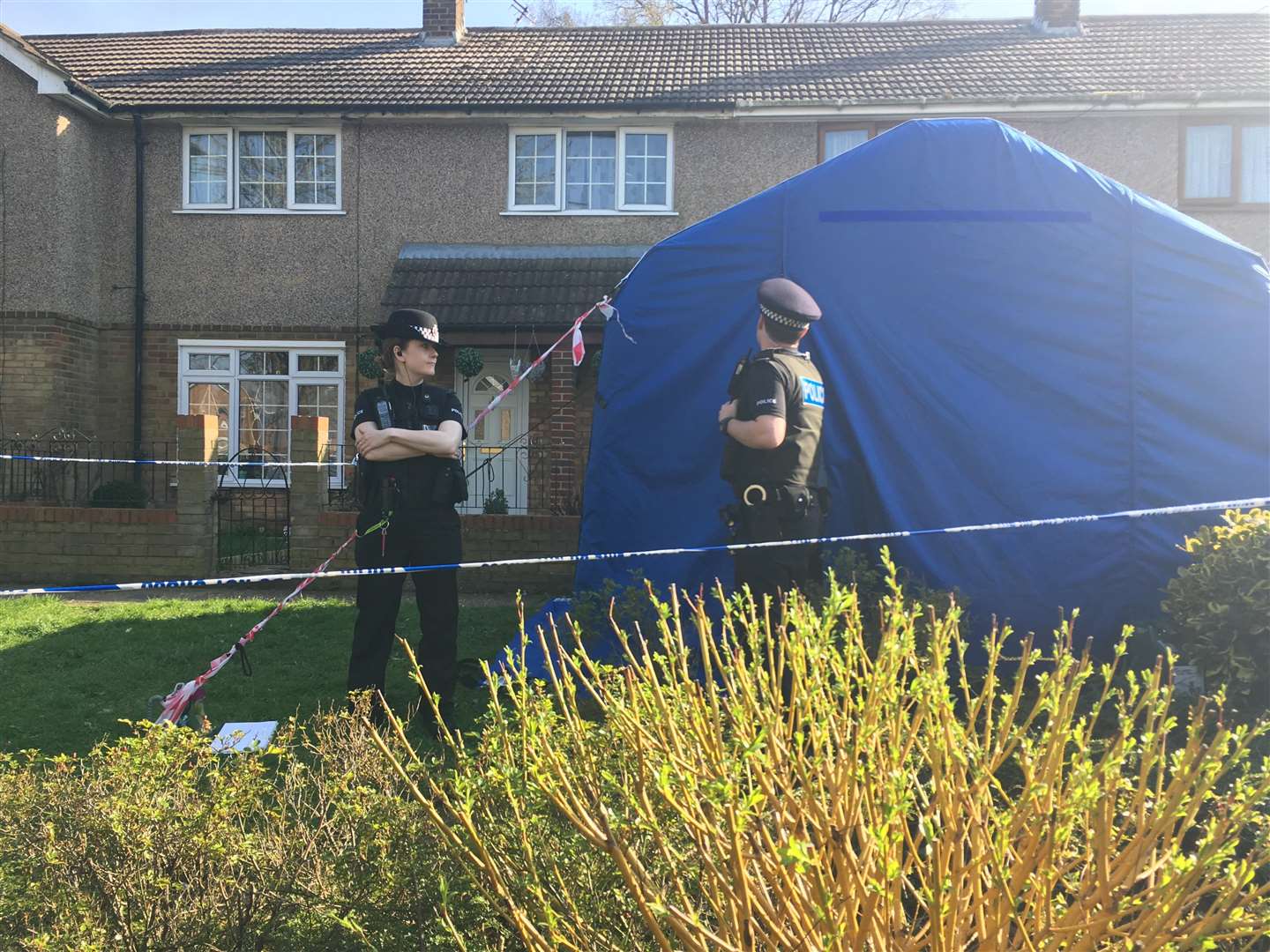 The house in Warren Wood Road was cordoned off by police