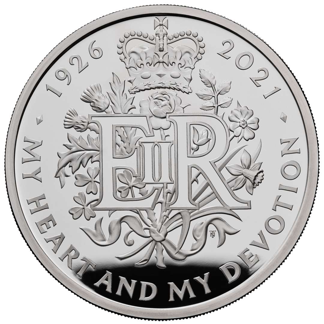 The £5 coin celebrating the 95th birthday of the Queen (Royal Mint/PA)