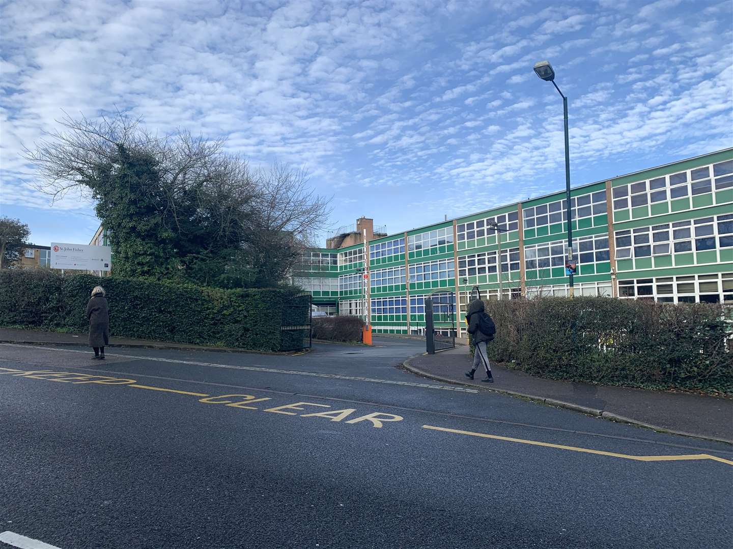 This part of St John Fisher Catholic Comprehensive School is in Ordnance Street, Chatham