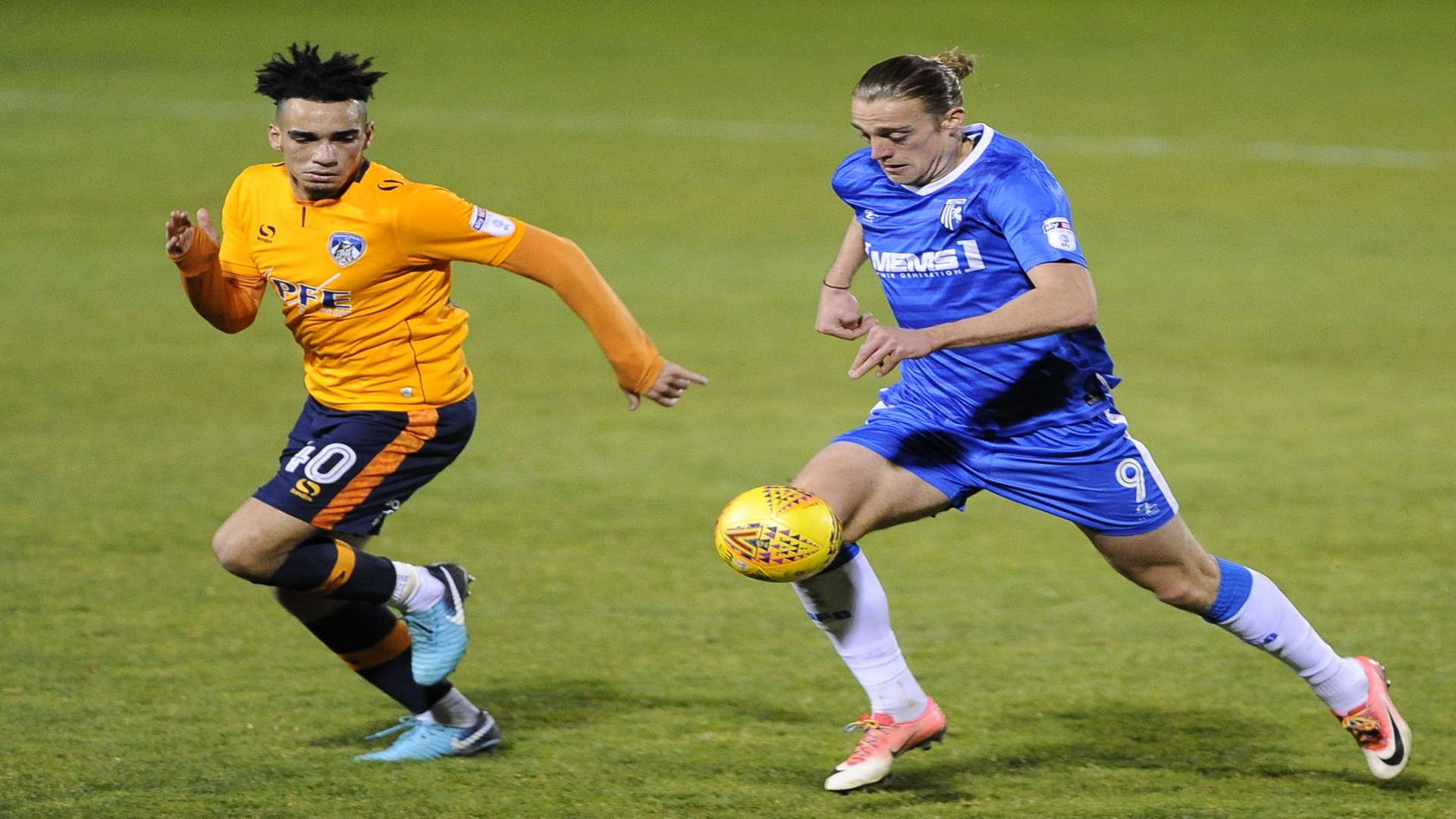 Tom Eaves leads the line on Saturday Picture: Ady Kerry