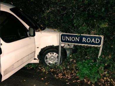 Van crashed in Union Road, Minster, Sheppey. Picture: Kent Police (5859327)