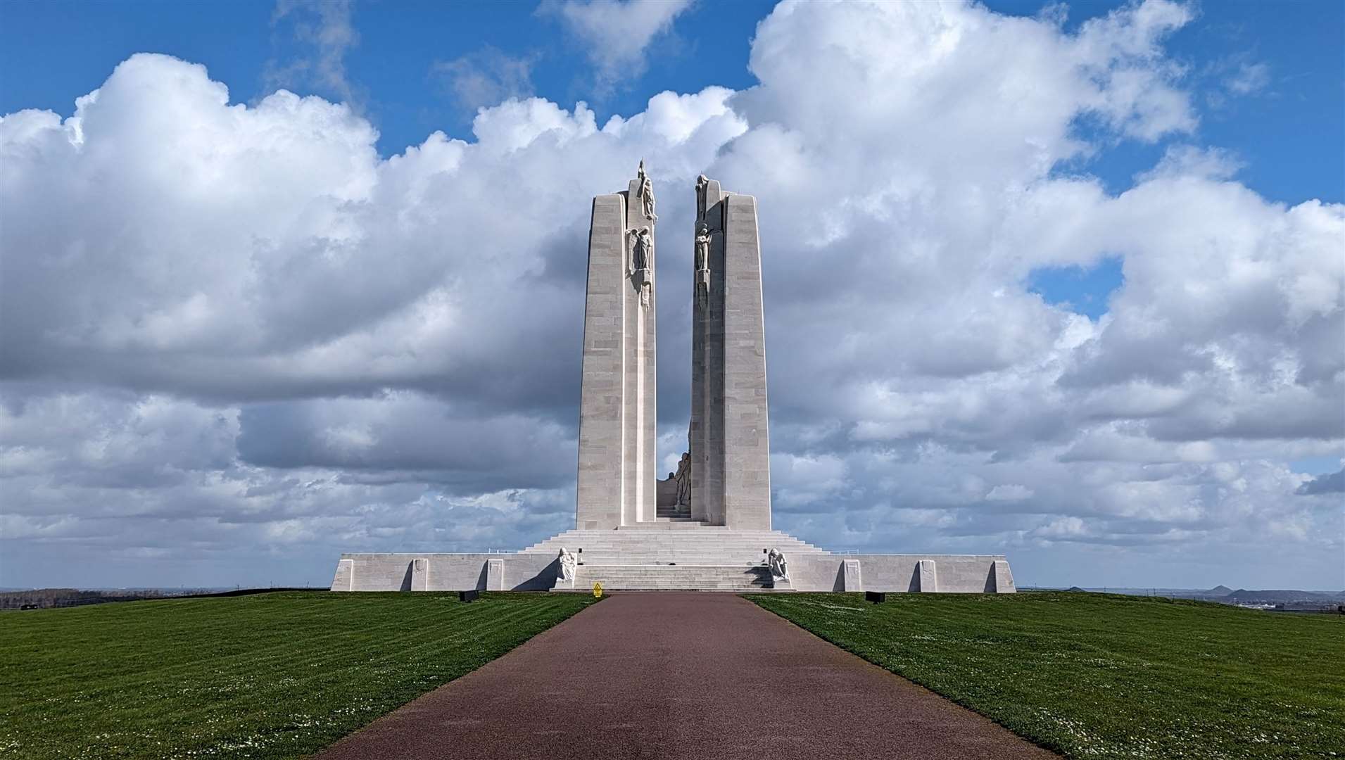 The Canadian National Vimy Memorial in memory of Canadians who died in the First World War