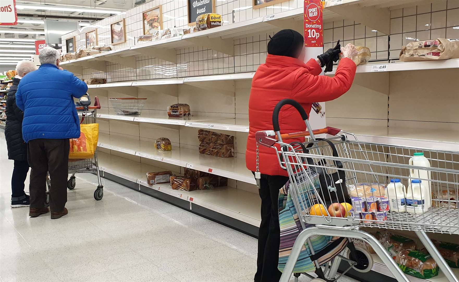 Shoppers across the county are reporting empty shelves in supermarkets. Pic: Vikki Lince.