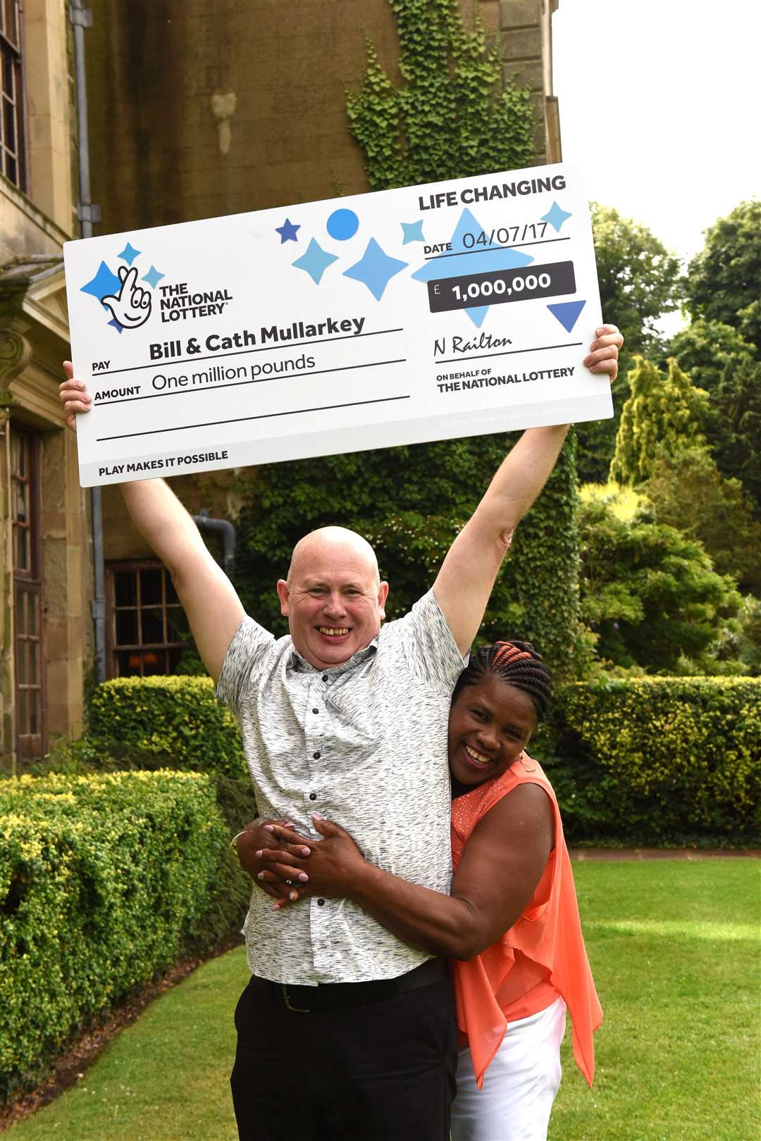 Bill and Cath Mullarkey won the lottery (The National Lottery/PA)