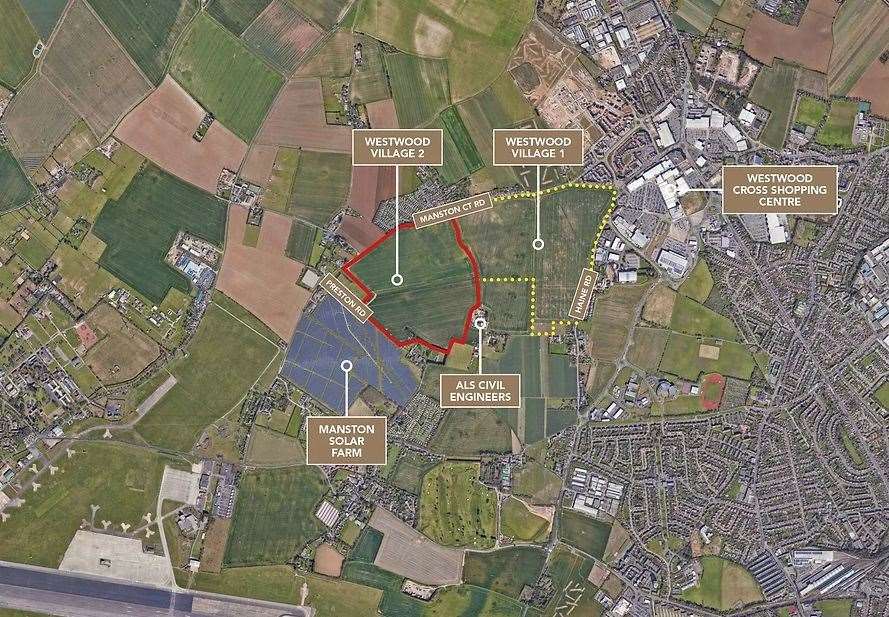 Land opposite Westwood Cross shopping centre is earmarked for the homes. Picture: Rooksmead