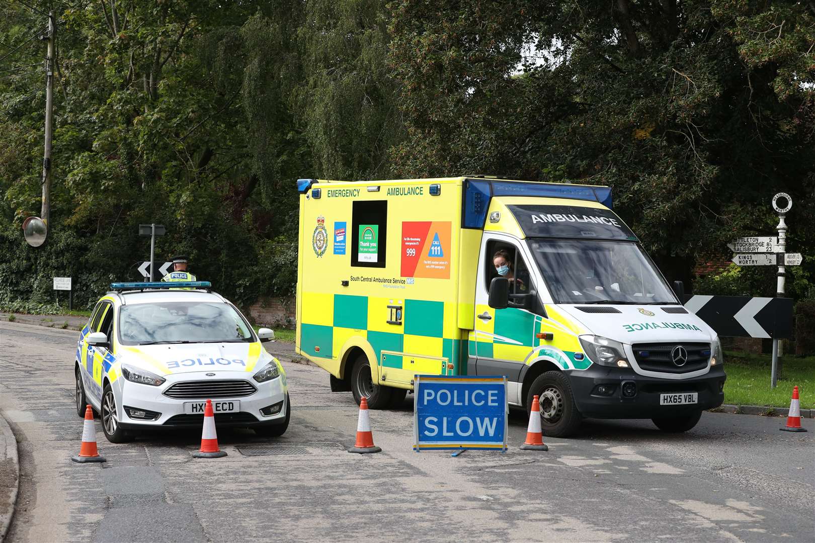 Police at the scene in Winchester (Andrew Matthews/PA)