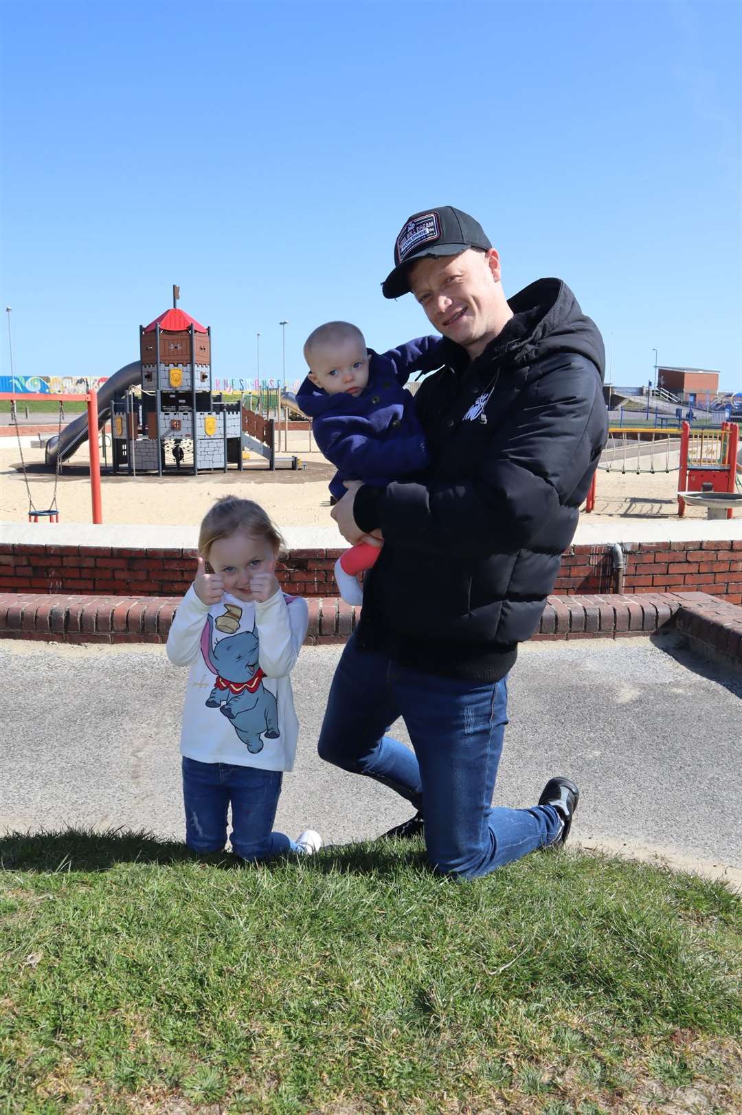 Dad-of-four Jamie Askew, 33, of Sheerness, said it was the "best Monday ever" as some of the Covid-19 restrictions were eased