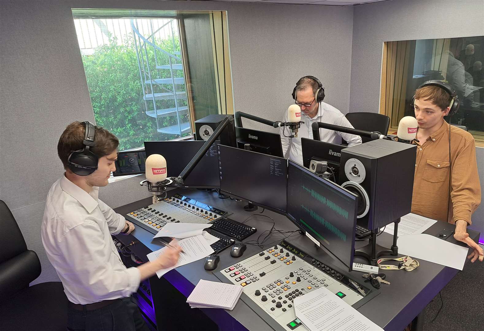 L-r: Robert Boddy, Paul Francis and Dan Esson presenting the Kent Politics Podcast