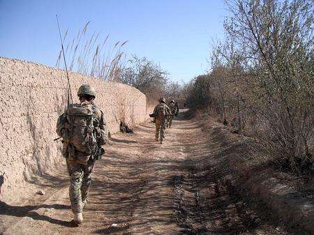 Troops, including soldiers with 1st Battalion the Princess of Wales's Royal Regiment, on the ground in Afghanistan