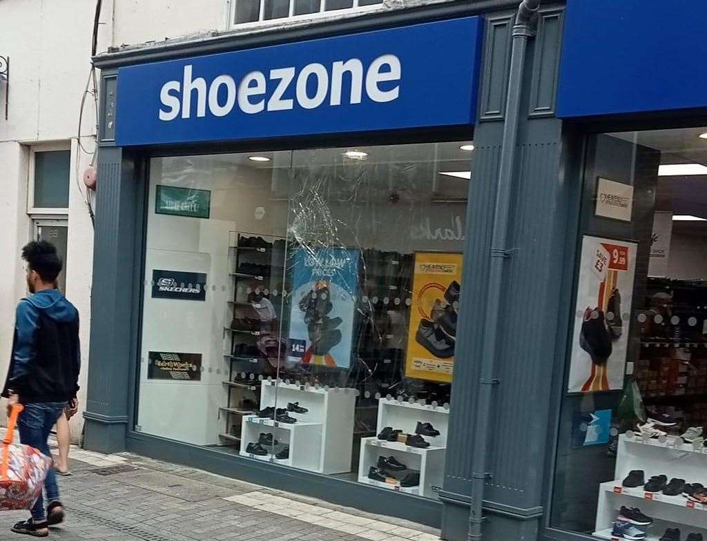 Shoezone was also targeted in the attack. Picture: Alan Russell