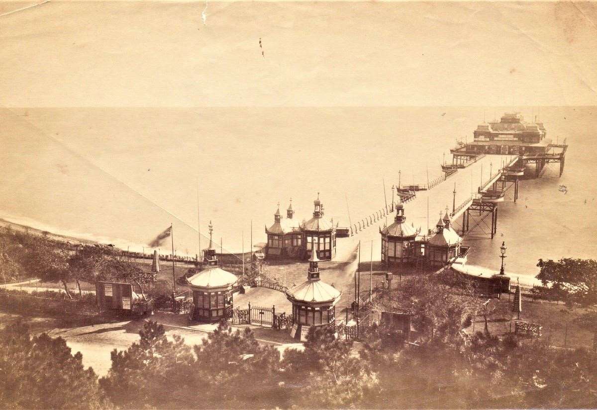 Folkestone’s Victoria PLeasure Pier opened in July 1888 but was later destroyed by a fire. Pictures: Martin Easdown/Marlinova Collection