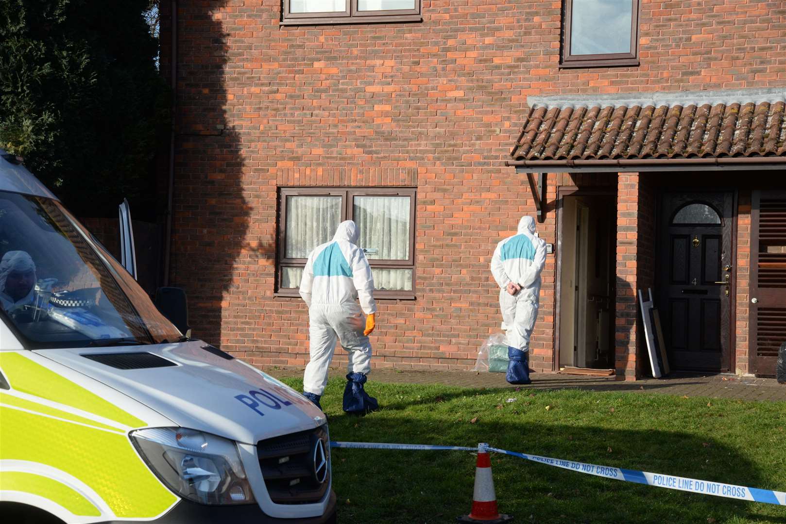 The scene around Firethorn Close, Gillingham following the death of Alan Wyatt. Picture: Chris Davey.