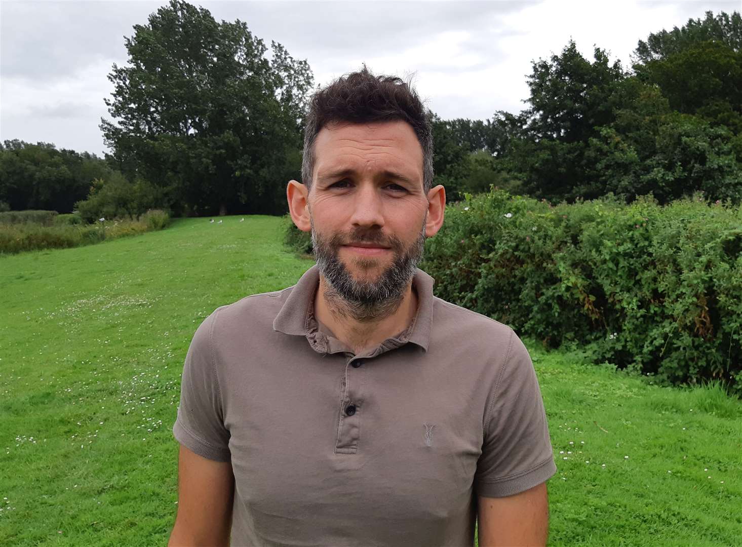 Ben Geering, director of planning, at Quinn Estates at the planned nature reserve area of Cottington Lakes. Picture: Sam Lennon